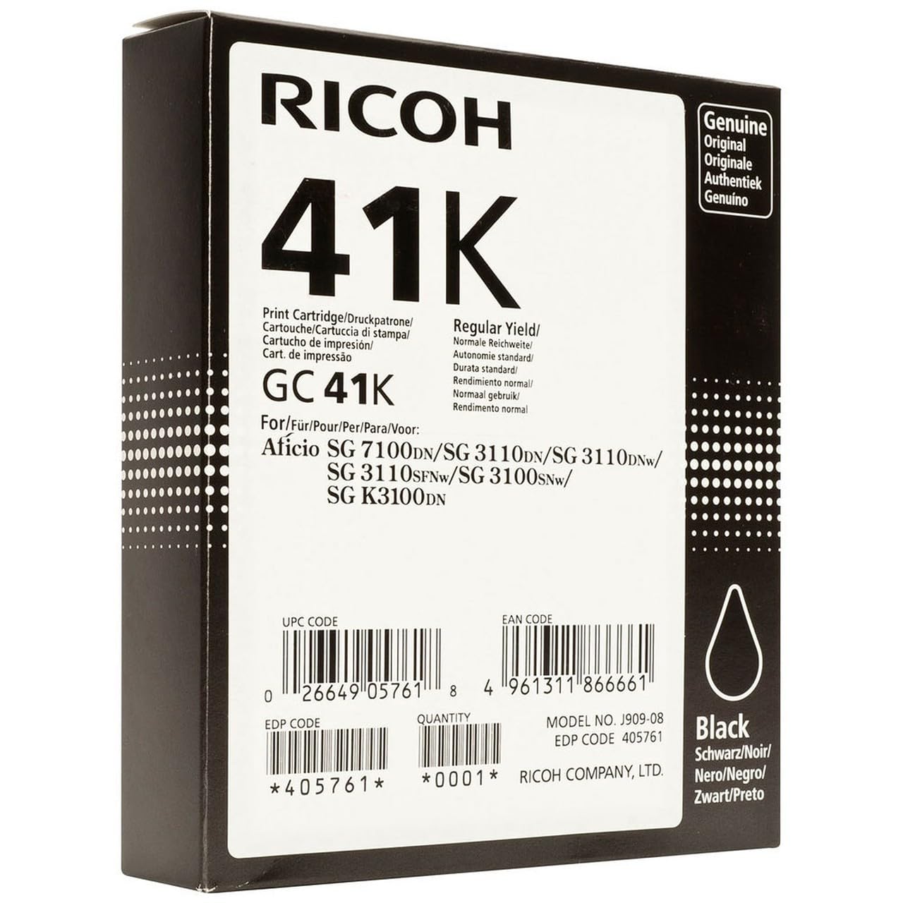 Ricoh 405761 SG3110DN Ink - Black