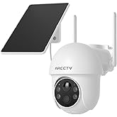 ARCCTV Solar Security Cameras Wireless Outdoor, 4MP 360° View Battery Powered Outdoor Camera, Night Vision with Spotlight, 2-Way Audio, PIR Motion Sensor, 2.4G/5G Dual Band WiFi, SD/Cloud Storage