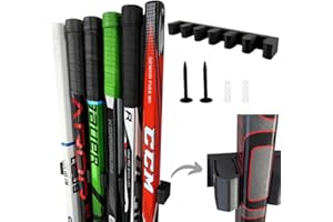 Hockey Stick Wall Mount Holder | Capable of Holding Up to 6 Ice Hockey Sticks | Only Compatible with Senior/Adult Sticks | Al