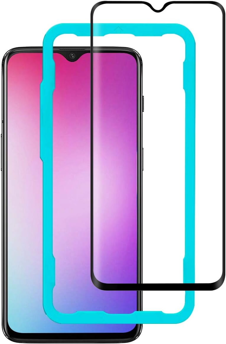 LSYYSS Screen Protector for Oneplus 6T, Oneplus 6T Tempered Glass [Alignment Tool] [Case Friendly][3D Curved][Full Screen Coverage]