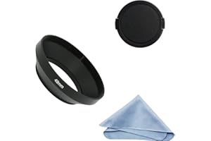 SIOTI 49mm Lens Hood, Matte Treatment Inside, Aluminum Material, Compatible with All Camera Lens S/C/N/F/O/P etc.(49mm)