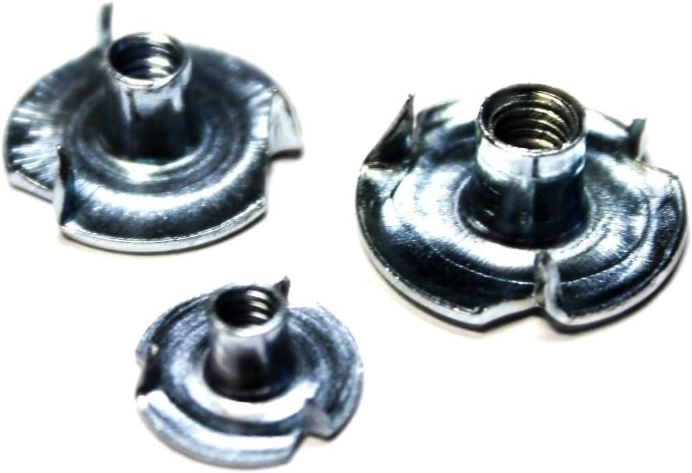 (50) #6-32 x 1/4" -3 PRONG- TEE NUTS (T Nuts) ZINC