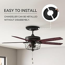 Tsnamay 2Pairs Black Ceiling Medallion Ceiling Fan