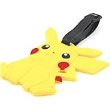 CellDesigns Luggage Tag ID Tag with Adjustable Strap for Pokemon Fans (Pikachu)