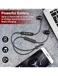 Auriculares inalámbricos, auriculares Bluetooth ACIL con cancelación de ruido, batería de 11H, graves impresionantes HiFi estéreo, controladores dinámicos y nudos equilibrados, auriculares magnéticos inalámbricos deportivos a prueba de sudor