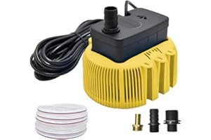 SURMOUNT WAY SurmountWay Pool Cover Pump Above Ground - Water Pump for Pool Draining,Submersible Sump Pump Swimming Water Removal Pumps With 16FT Drainage Hose,25 Feet Extra Long Power Cord,850 GPH,3 Adapters