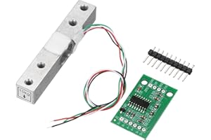 MECCANIXITY Digital Load Cell Weight Sensor 10KG + HX711 Module Weighing Sensor 24 Bit Precision A/D Dual-Channel 20x33mm for