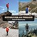 Muddy Bear Ultra Lightweight Collapsible Trekking Poles with Cork Grip - Hiking Sticks - Stronger Than Carbon Fiber - Best Hiking Poles - Adjustable Hiking Stick for Men and Women (Jet Black)