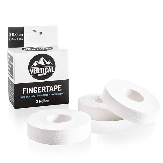Vertical Fellows ® Klettertape 1,5cm breit - ideales Fingertape und Sporttape für Klettern Bouldern Kraftsport Volleyball Han