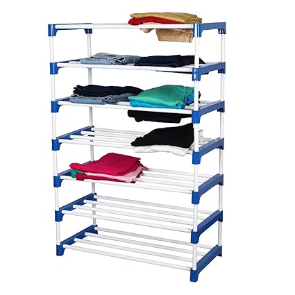 MEDED CGS Club 7 Tier Shoes, Clothes, Books & Utility Rack, Steel Frame (Extra Strong, Multipurpose)