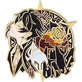 Hutao Brooch Pin - Hutao Characters Cosplay Enamel Brooch Lapel Pin - Gift for Fans, Women and Girls
