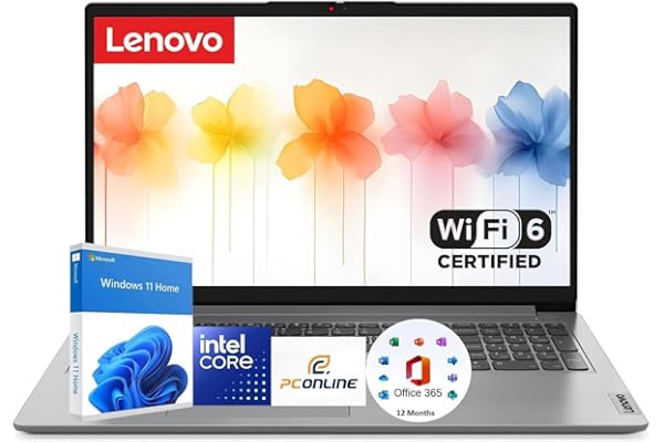 Lenovo Ideapad 15.6" Laptop with Microsoft 365 | Intel 4-Core CPU | 1.1TB Storage (1TB OneDrive + 128GB SSD) | 8GB RAM | Wi-Fi 6 | 10HR Battery | Windows 11