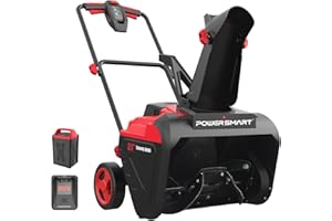 PowerSmart 80V 21-Inch Brushless Cordless Snow Blower, Electric Snow Blower 6.0Ah Battery and Charger Included