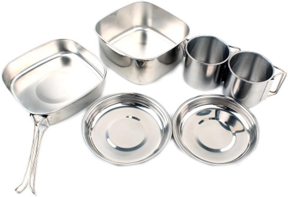 Antcher Camping Mini Utensilios de cocina de acero inoxidable Kit de