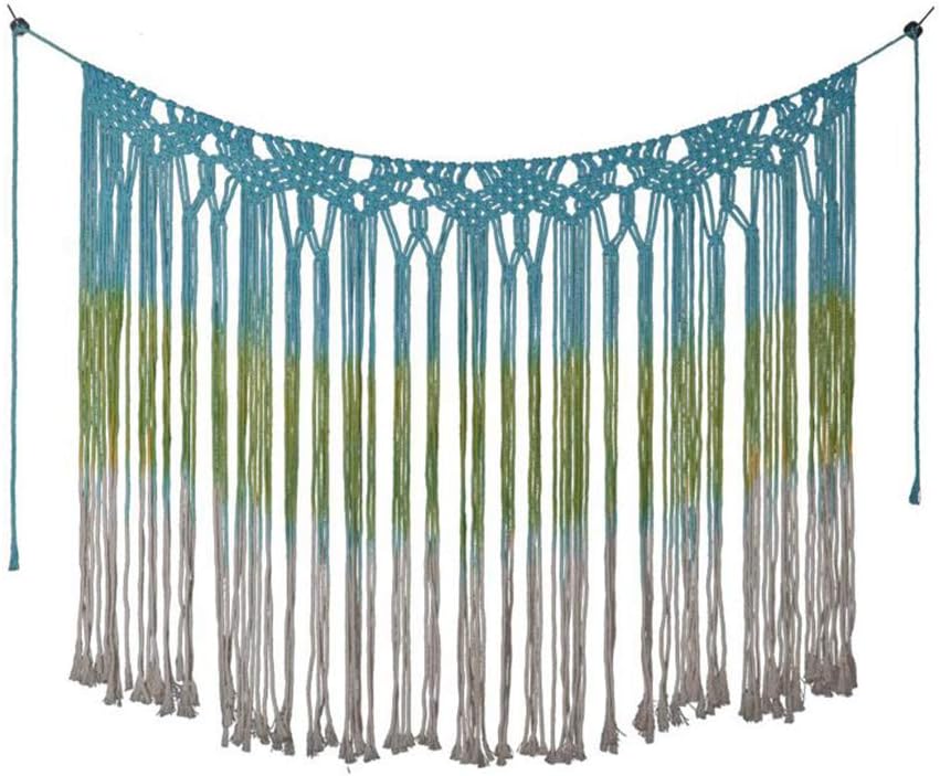 Handmade Macrame KIT Wall Hanging,32"LX47"W Boho Wall Art,Handmade Wall Tapestry Colorful Bedroom Decor,Wedding Macrame Curtain