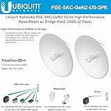 Ubiquiti PowerBeam AC Gen2 5 GHz PBE-5AC-Gen2 High Performance airMAX (2Pack)