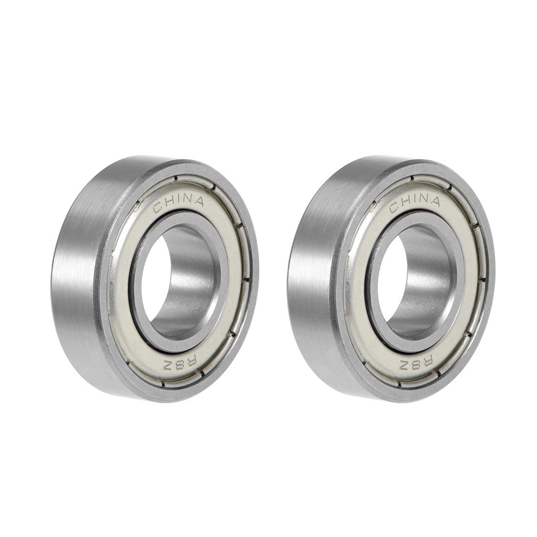 sourcing map R8ZZ Deep Groove Ball Bearing 1/2"x1-1/8"x5/16" Double Shielded Chrome Bearings 2-Pack