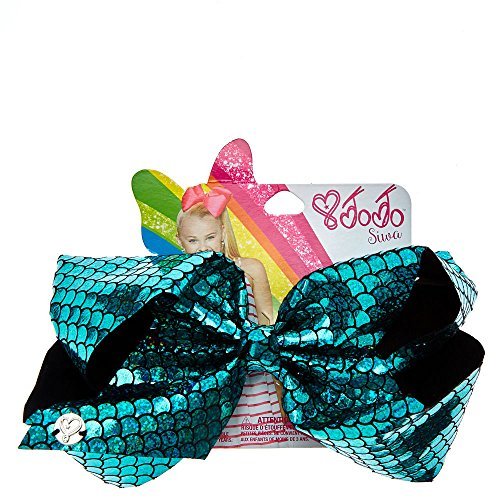 Claire's Girl's JoJo Siwa Turqouise Holographic Mermaid Signature Hair Bow