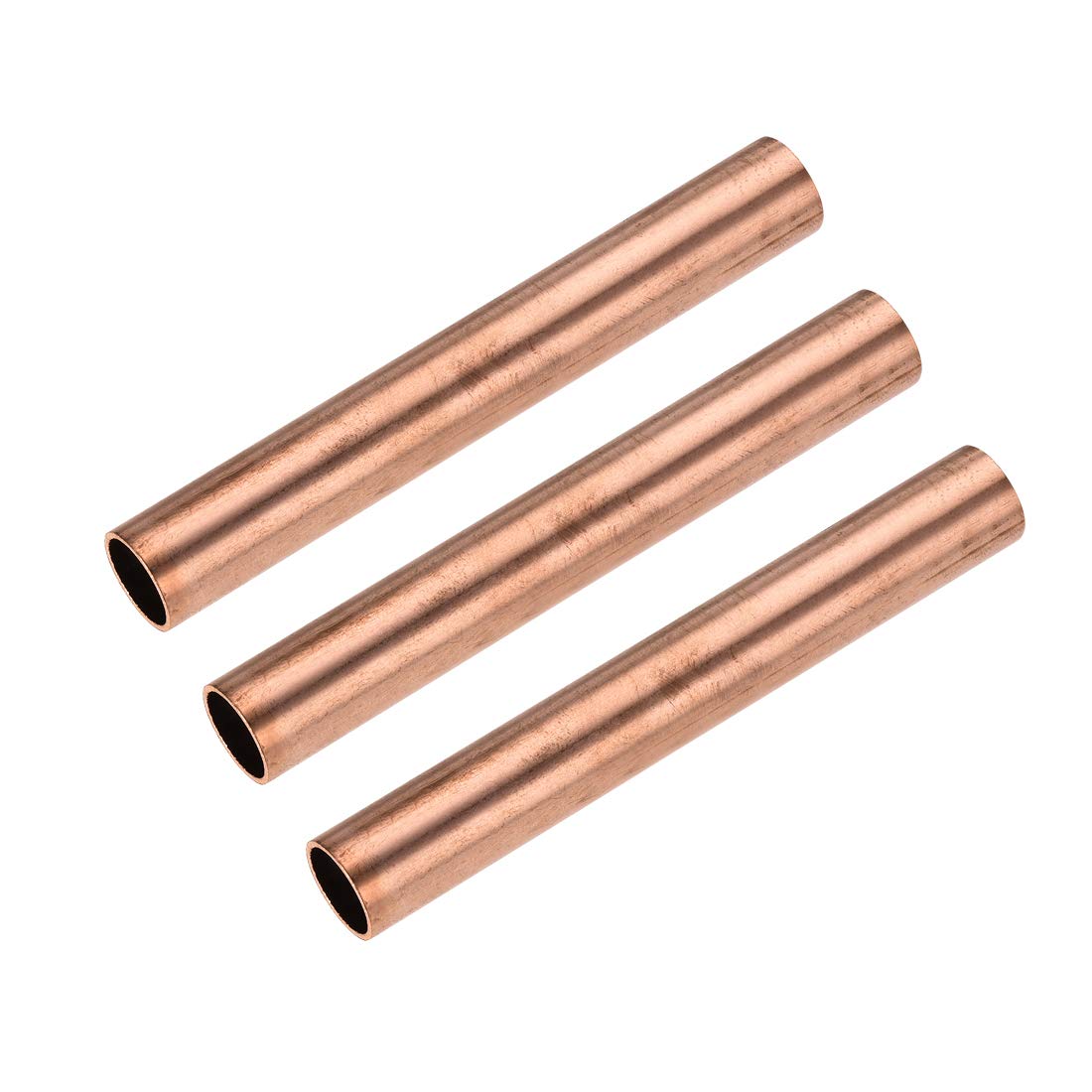 uxcell Copper Round Tube, 14mm OD 1mm Wall Thickness 100mm Length Straight Pipe Tubing 3 Pcs