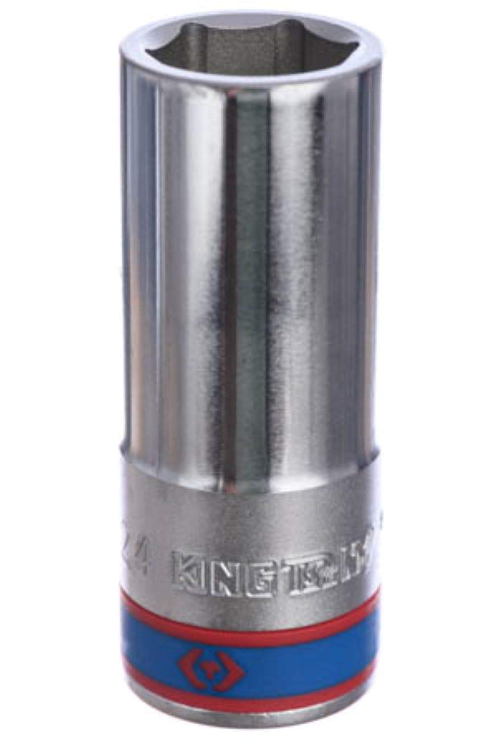 KING TONY 623524M Socket Long 3/4" 24mm for DIYers & Professionals, Built for Repair and Installation tasks, 24mm