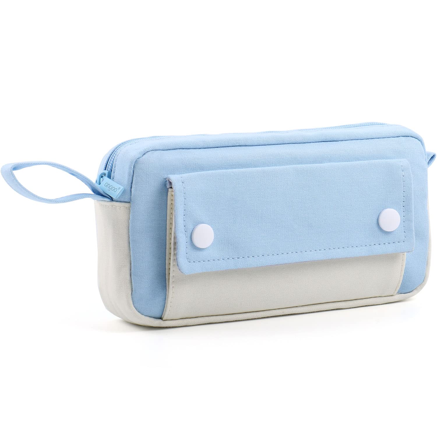 Multifunctional Pencil Case, Large Capacity Stationery Bag Adult, Pen Pencil Pouch with Portable Handle, School Stationery Aesthetic Office Organizer Bag,Travel Makeup Cosmetic Bag (Blue)