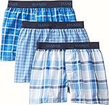 Hanes Boys' 3 Pack Ultimate  Yarn Dyed Boxer, Assorted, Small