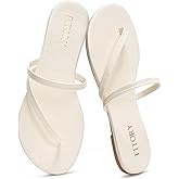 FITORY Womens Flip Flops, Strappy Open Toe Flat Sandals for Summer 2026, Lightweight and Comfortable Slides for Beach and Casual Walking, Indoor and Outdoor Size 6-11