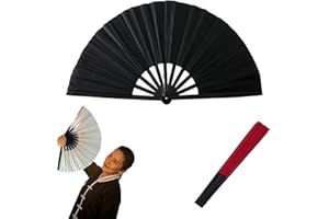 FMNGOP Boots On The Ground Hand Fan, Clacking Fans for Line Dancing,Chinese Vintage Retro Fabric Fans, for Performance,There are many kinds of uses (D)