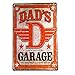 dingleiever-Dad's Garage Tin Metal Sign Decor Funny Humorous Daddy Father