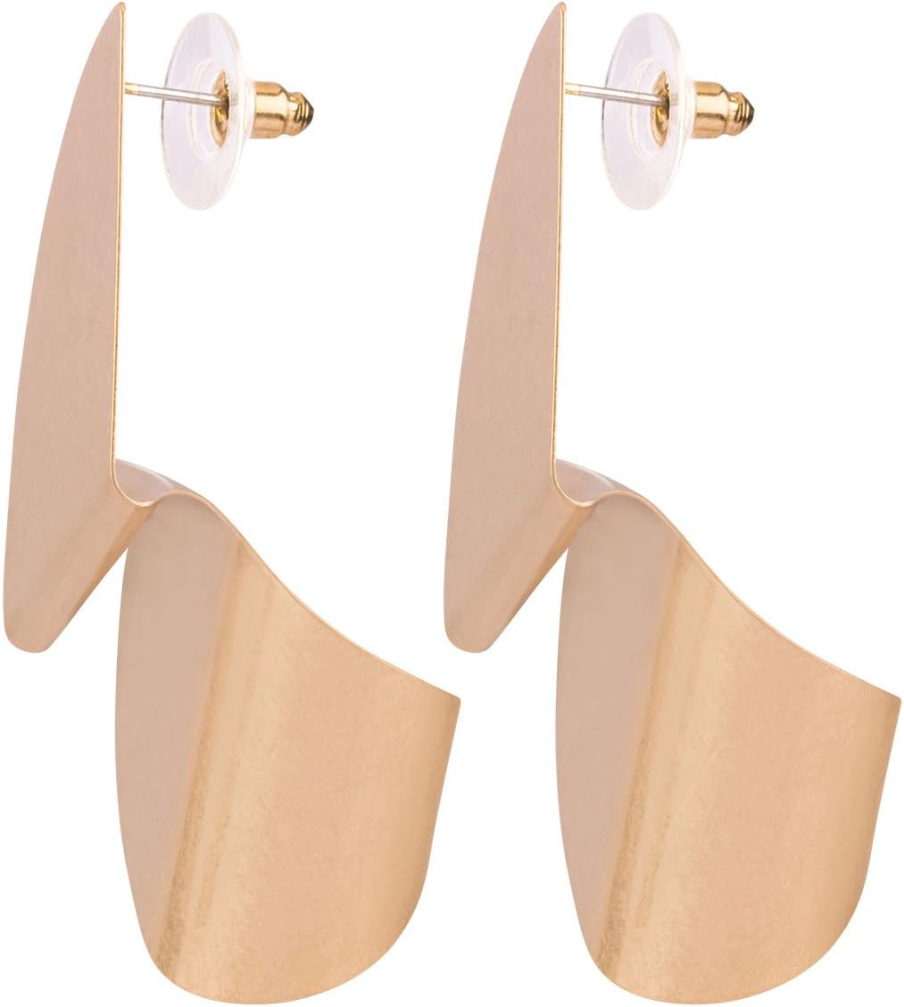 Ladies Earrings, Metal Half Circle Stud Earrings, Statement Earring (751-343)