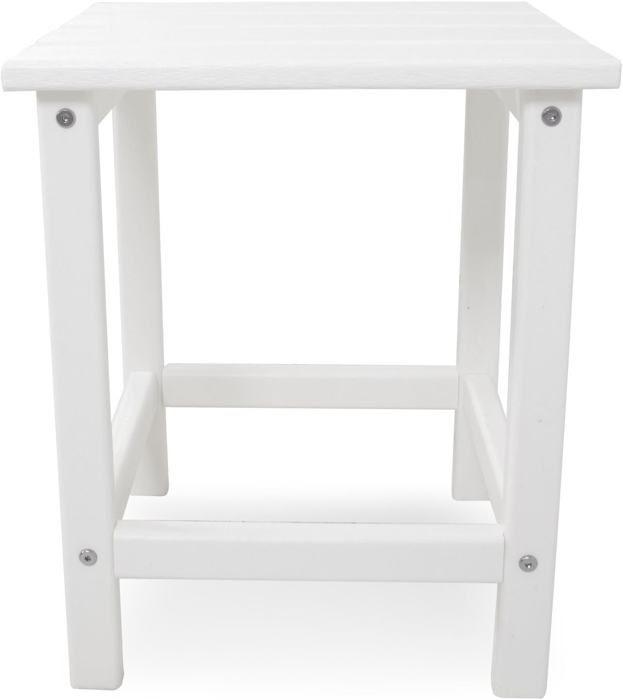 POLYWOOD ECT18WH Long Island 18" Side Table, White : Patio Side Tables : Garden & Outdoor