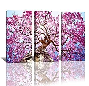 Image of yixuanwall art-canvas Prints,kx00888 Purple tree Wall Art oil Paintings Printed Pictures Stretched for Home Decoration
