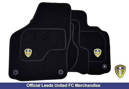 Official Leeds United F C Exact Fit Car Mats Car Mats Ford