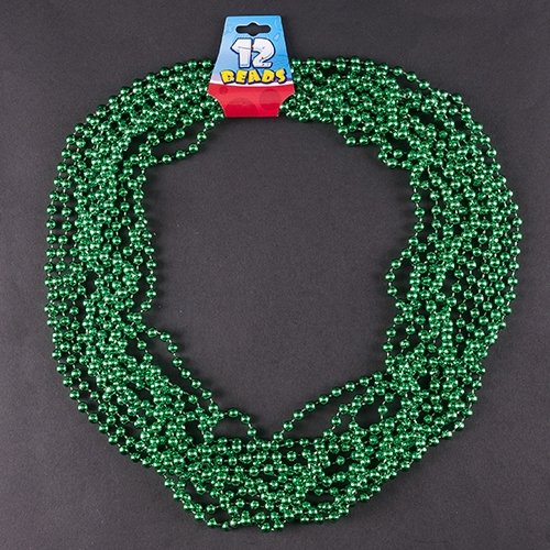 Metallic Green Necklaces - 12 per pack