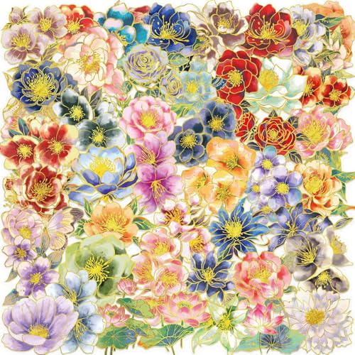 Gold Foil Rose Stickers