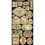 Graphic 45 4501372 Safari Adventure Decorative Chipboard