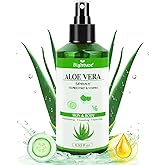 BIGHTURE Aloe Vera Spray from Freshly Cut Pure Aloe, Aloe Vera for Skin& Hair, Aloe Vera Spray for Sunburn Relief, 6.93oz, Absorbs Rapidly, Infused wirh Cucumber Essence
