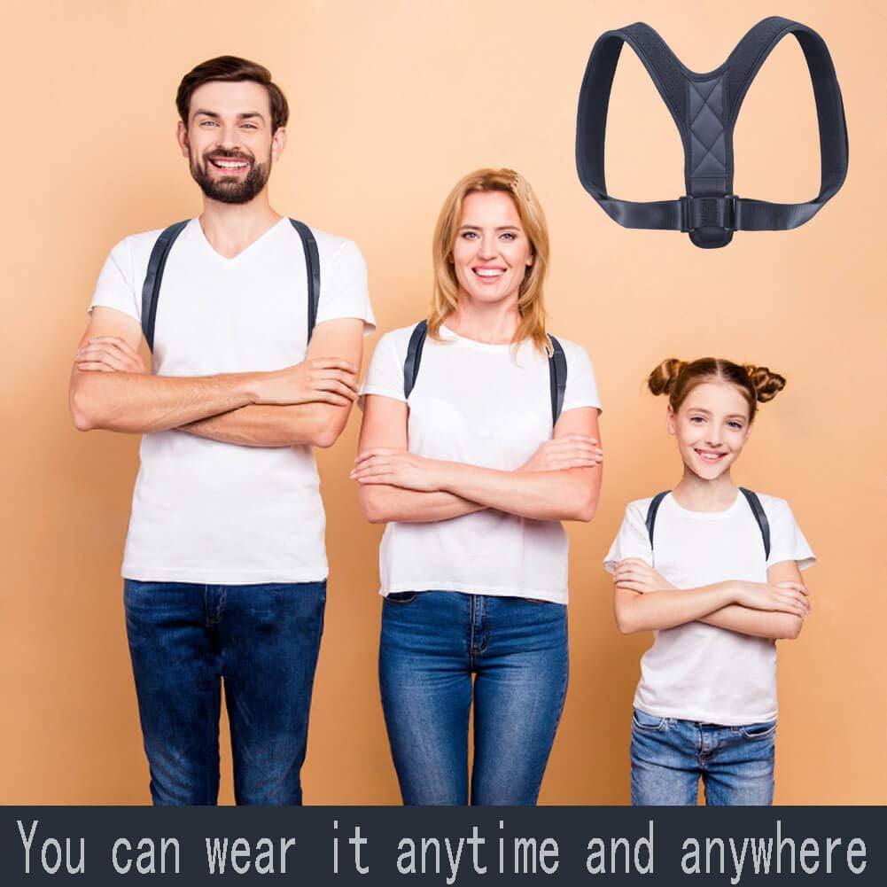 Posture Corrector for Women Men - Comfortable Posture Trainer Adjustable Spinal Support Clavicle, Resistance Band Fix Upper Back, Neck, Shoulder Pain - Correct Posture makes feel more confident