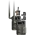 SPYPOINT LM2 Twin Pack Cellular Trail Camera - 20MP Photos, Infrared Game Night Vision Photos, 90' Flash Trail Camera & Detection Range + SD Cards + Spudz Microfiber Cloth (LM2-V)
