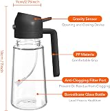 YARRAMATE Oil Sprayer 16oz 470ml Dual-Function Glass Bottle Black view 8