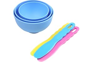 AIOCOID Dental Lab Rubber Mixing Bowl Plastic Spatulas for Alginate Impression Plaster Materials(6Pcs)