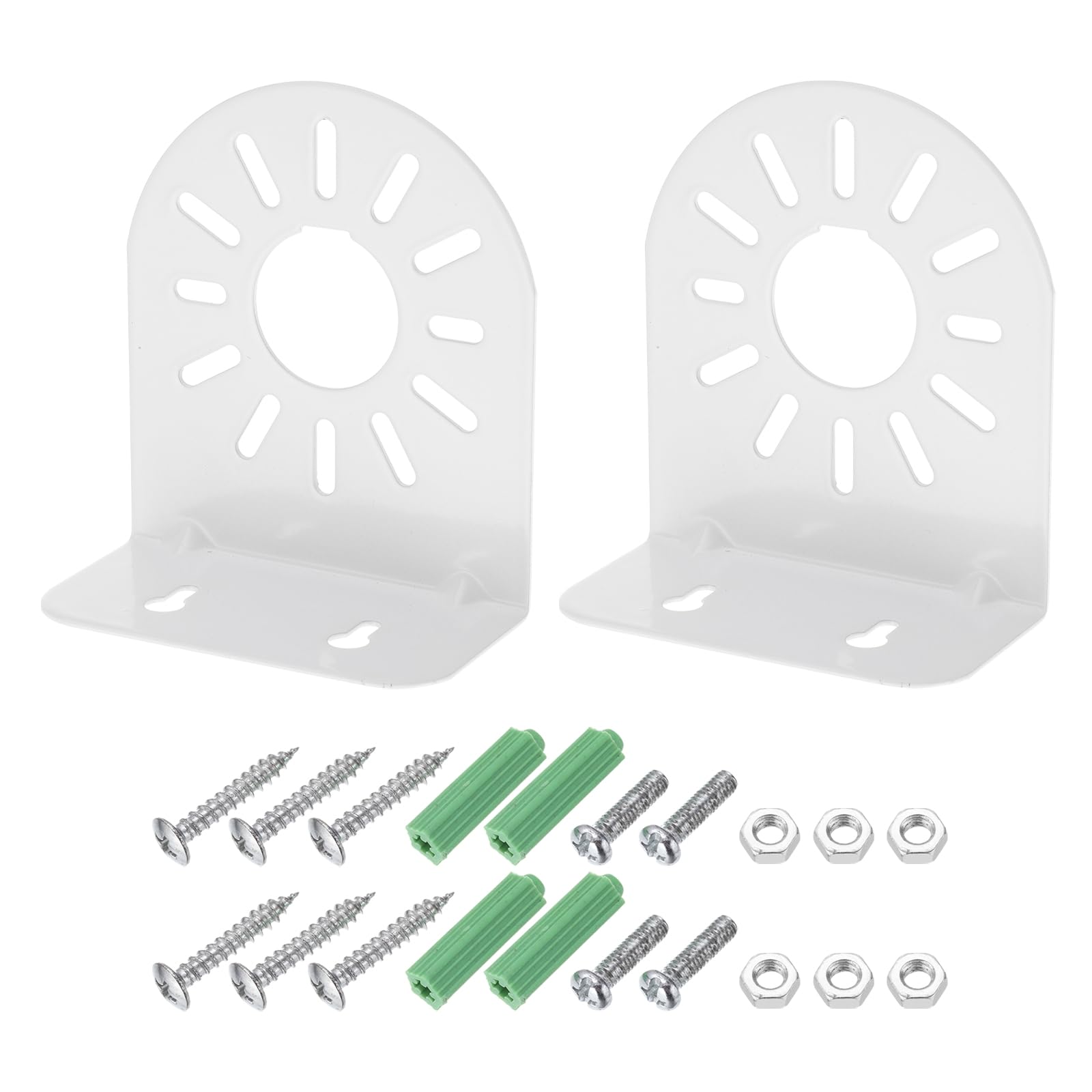 PATIKIL Dome Security Camera Mounting 4.53 Inch, 2 Pack Universal L-Shape Dome Right Angle Wall Mounting Bracket Aluminum Alloy, White