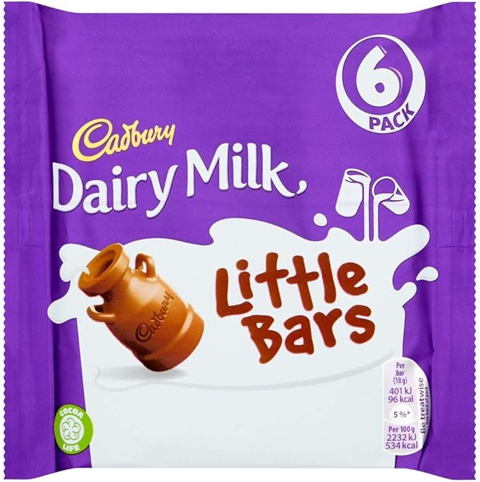 Cadbury Dairy Milk Little Bars, 108 g, Pack of 18 Amazon.co.uk Grocery