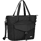 Tote Bag for Women with Water Bottle Pocket Fit for Stanley Cup, Carry On Tote for Work, Nurse, College, Travel