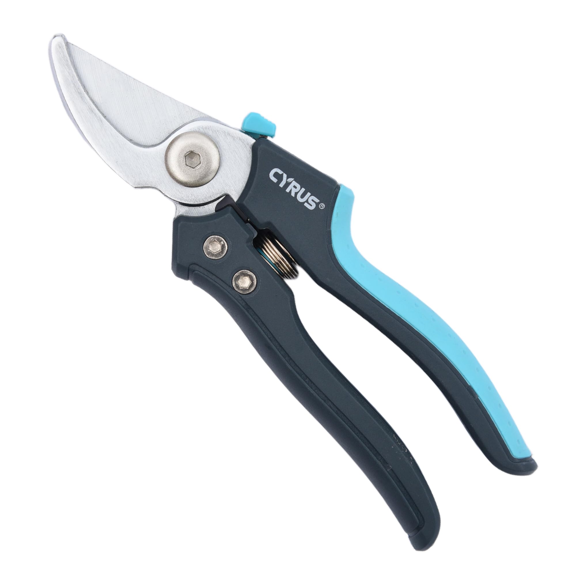 CYRUS 7" Professional Bypass Pruning Shears - Heavy Duty Garden Secateurs, Carbon Steel Non-Stick Blades, Ideal for Garden & Flower Branch Trimming