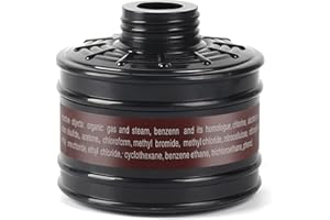 AMZYXUAN 40mm Gas Mask Filters, Single Gas Mask Filter for Gas Mask, 40mm Activated Carbon Filter Against Vapors, Dust, Paint, Spray, Welding