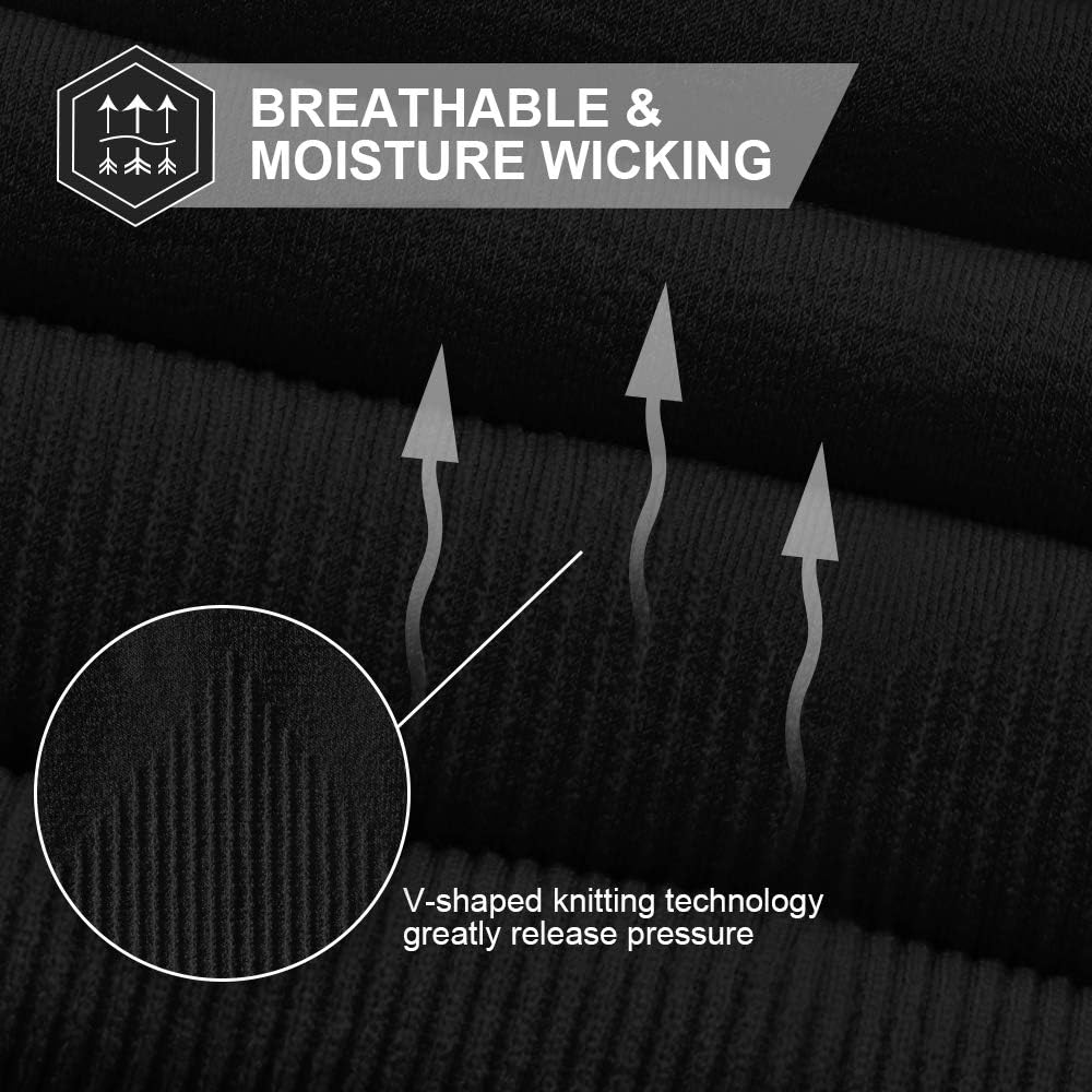 Sun Protection Cooling Arm Sleeves - UV Sleeves for Men & Women, Black 2 Pairs: Clothing