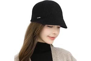 ColorSun Women's Newsboy Cap Winter Wool Knit Bucket Hats Cabbie Beret Hat 1920s Bowler Hat Cloche Hat