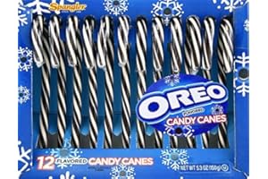 Spangler Oreo Flavored Candy Canes - Cookies & Cream - 12 Count (Two Boxes)
