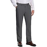 voeeron Mens Elastic Waist Pants for Seniors No Iron Stretch Waistband Mens Slacks with Expandable Waist
